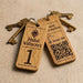 Hotel Guesthouse QR Code Keyring I Personalised Wooden Scanable Website Keyring I Custom QR Code Keychain