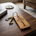 Hotel Guesthouse QR Code Keyring I Personalised Wooden Scanable Website Keyring I Custom QR Code Keychain
