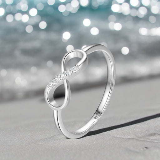Sterling Silver Infinity Love Ring Anniversary Gift Idea for Her