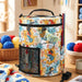 Large Knitting & Crochet Storage Bag with Lid – Yarn Organiser Tote for Needles, Hooks & Projects