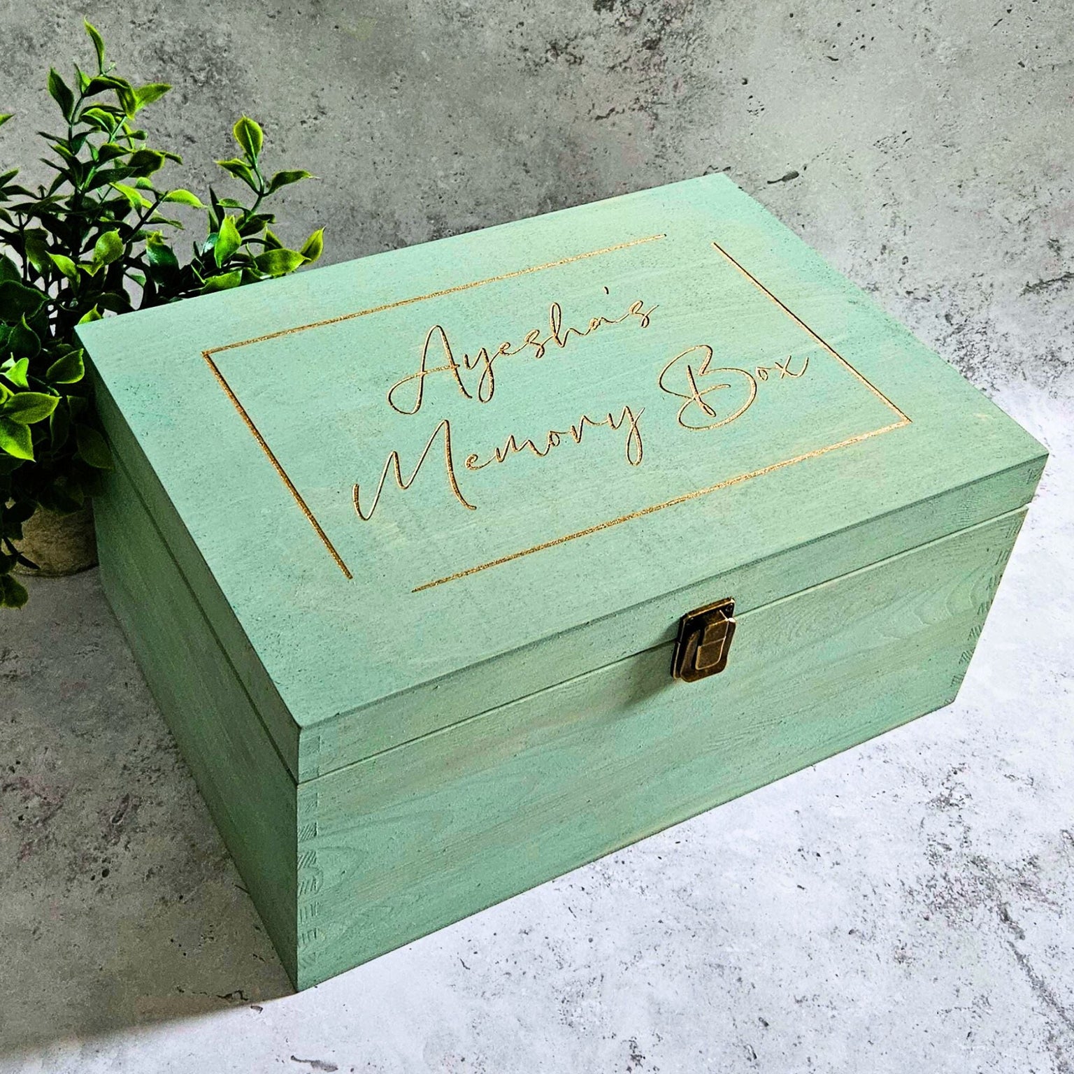 Large Memory Box | Big Wooden Box | Large Keepsake Box — Make Memento