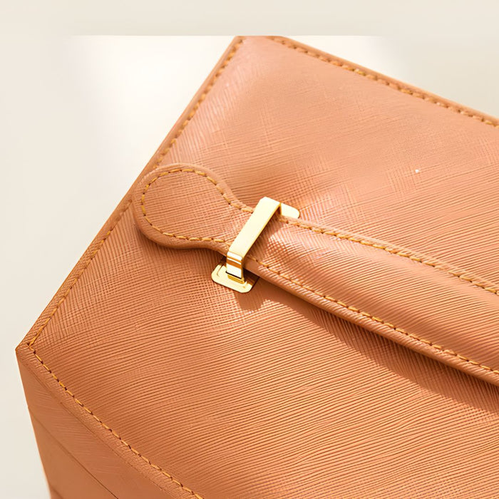 Luxury Two-Tier Jewellery Box with Mirror, Lining & Lock