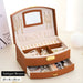 Luxury Two-Tier Jewellery Box with Mirror, Lining & Lock