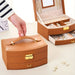 Luxury Two-Tier Jewellery Box with Mirror, Lining & Lock
