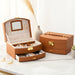 Luxury Two-Tier Jewellery Box with Mirror, Lining & Lock
