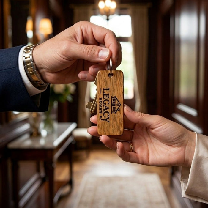 Luxury Wooden Keyrings for Property Managers & Estate Agencies