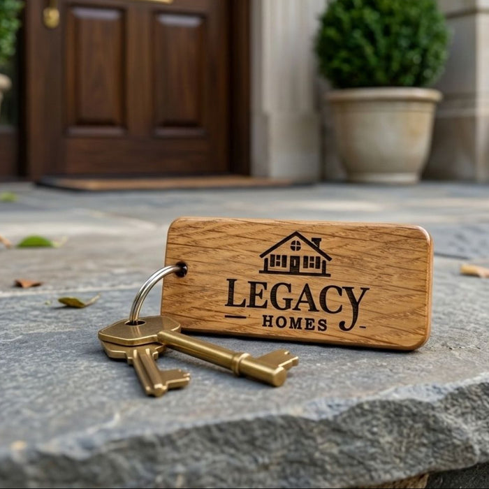 Luxury Wooden Keyrings for Property Managers & Estate Agencies