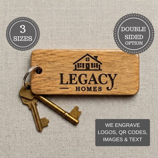 Luxury Wooden Keyrings for Property Managers & Estate Agencies