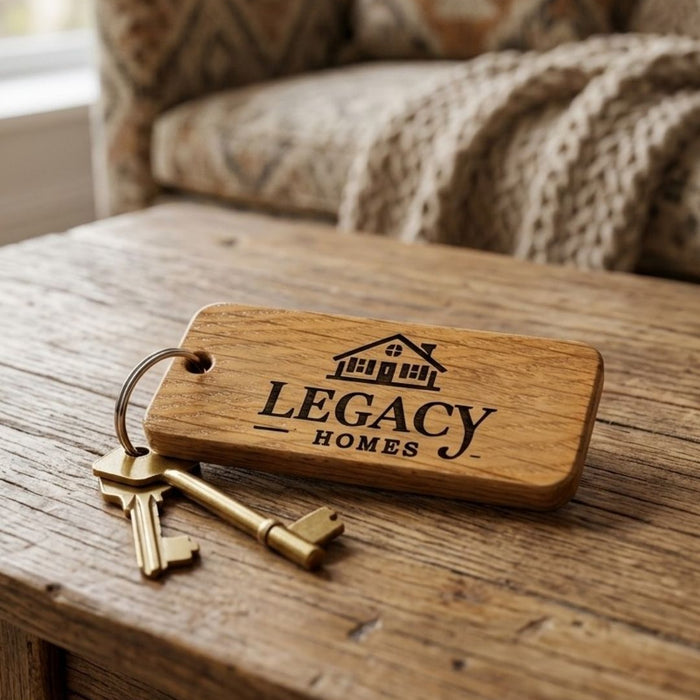 Luxury Wooden Keyrings for Property Managers & Estate Agencies
