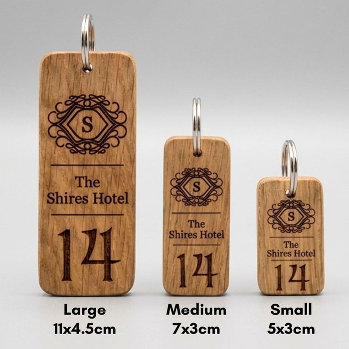 Personalised Room Name Keyring I Engraved Hotel AirBnB Bed & Breakfast Keyring I Room Number Keychain