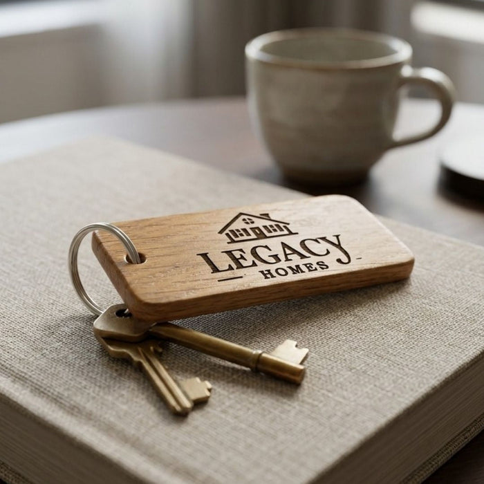 Luxury Wooden Keyrings for Property Managers & Estate Agencies