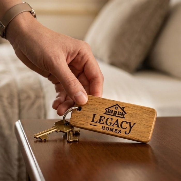Luxury Wooden Keyrings for Property Managers & Estate Agencies