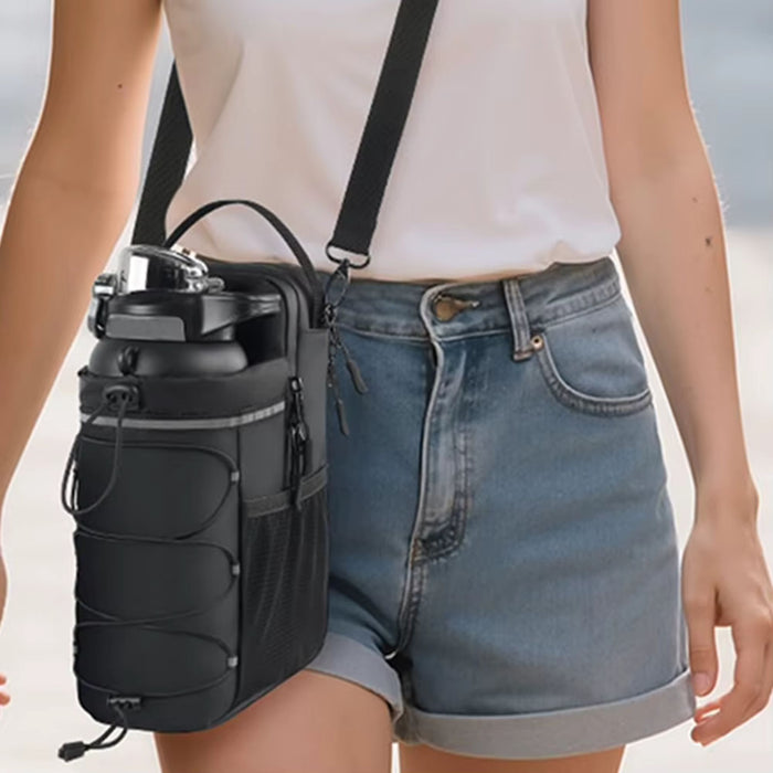 Magnetic Water Bottle Gym Bag - Secure Storage Fitness Essentials Organiser