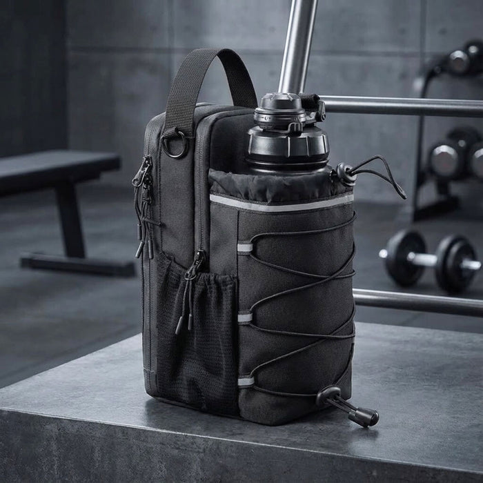 Magnetic Water Bottle Gym Bag - Secure Storage Fitness Essentials Organiser