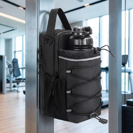 Magnetic Water Bottle Gym Bag - Secure Storage Fitness Essentials Organiser