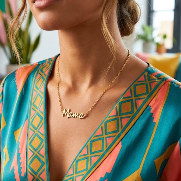 Mama Inscription Necklace