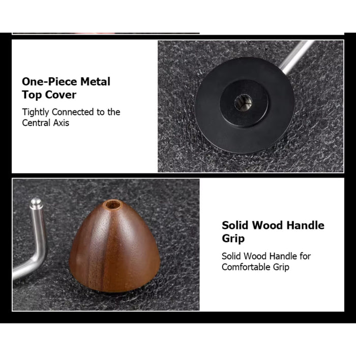 Manual Coffee Grinder – 7-Core Stainless Steel Burr Hand Grinder with Adjustable Grind Settings