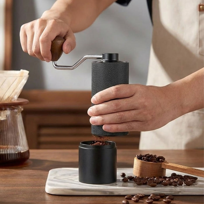 Manual Coffee Grinder – 7-Core Stainless Steel Burr Hand Grinder with Adjustable Grind Settings