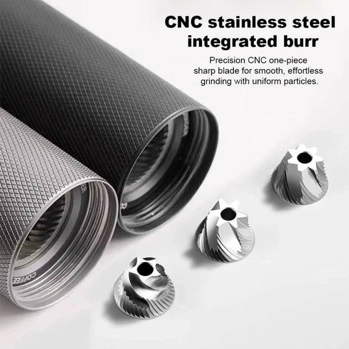 Manual Coffee Grinder – 7-Core Stainless Steel Burr Hand Grinder with Adjustable Grind Settings