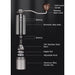 Manual Coffee Grinder – 7-Core Stainless Steel Burr Hand Grinder with Adjustable Grind Settings