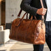 Men’s Genuine Leather Travel Bag | Retro Carry-On Weekend Duffle