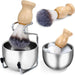 Men’s Shaving Brush and Bowl Set – 3-in-1 Traditional Wet Shaving Kit with Stand