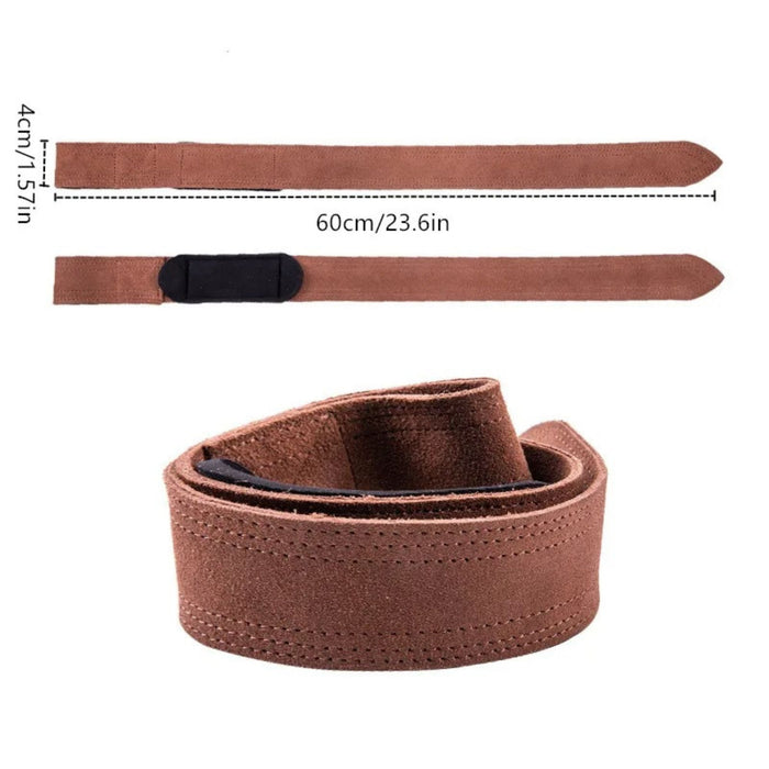 Microfibre Leather Weight Lifting Wrist Straps – Non-Slip Grip Training Straps