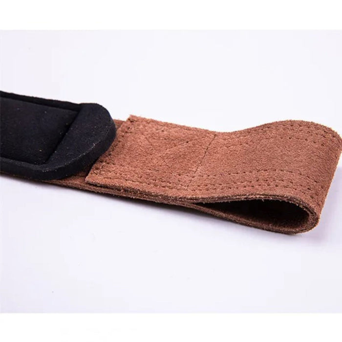 Microfibre Leather Weight Lifting Wrist Straps – Non-Slip Grip Training Straps