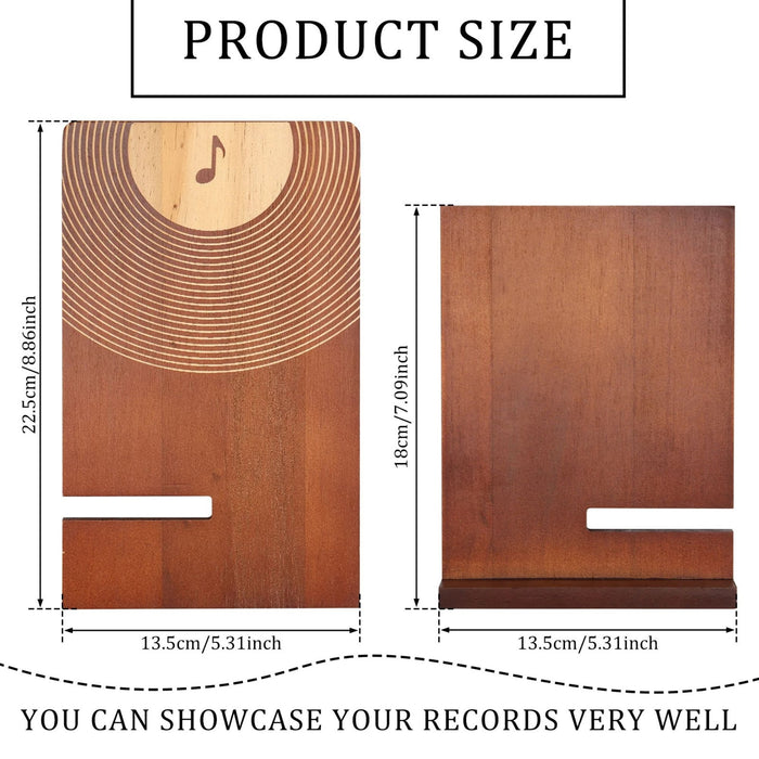 Now Playing Vinyl Record Stand – Wooden Vinyl Record Holder & Display Stand