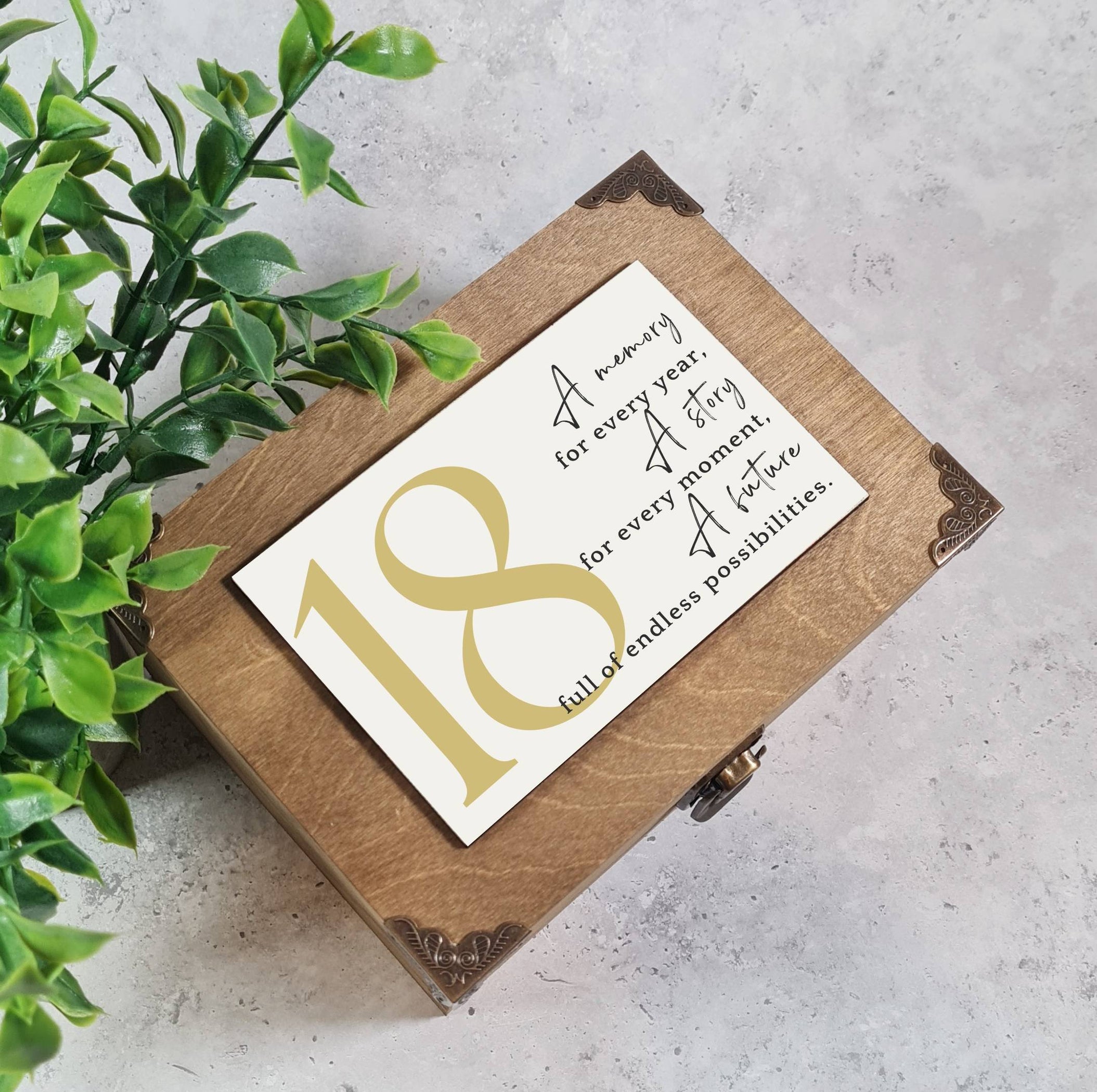 Personalised 18th Birthday Keepsake Box | Memory Box Gift for Him Her ...