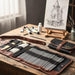 Personalised 39-Piece Professional Sketching Pencil Set with Roll-Up Case