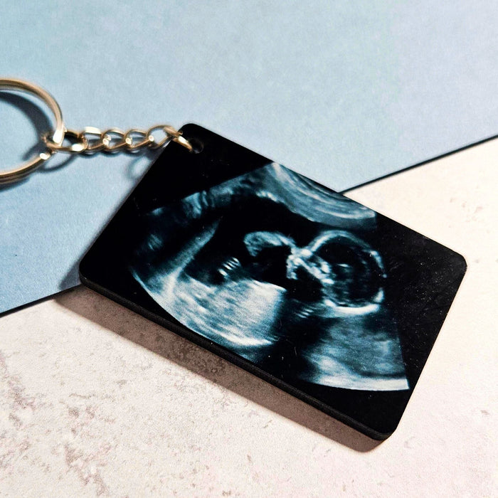 Personalised Baby Scan Photo Keyring