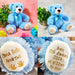 Personalised Baby Teddy Bear With Birth Details - Plush Toy Customised With Name, Birthdate & Weight