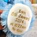 Personalised Baby Teddy Bear With Birth Details - Plush Toy Customised With Name, Birthdate & Weight
