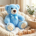 Personalised Baby Teddy Bear With Birth Details - Plush Toy Customised With Name, Birthdate & Weight