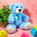 Personalised Baby Teddy Bear With Birth Details - Plush Toy Customised With Name, Birthdate & Weight