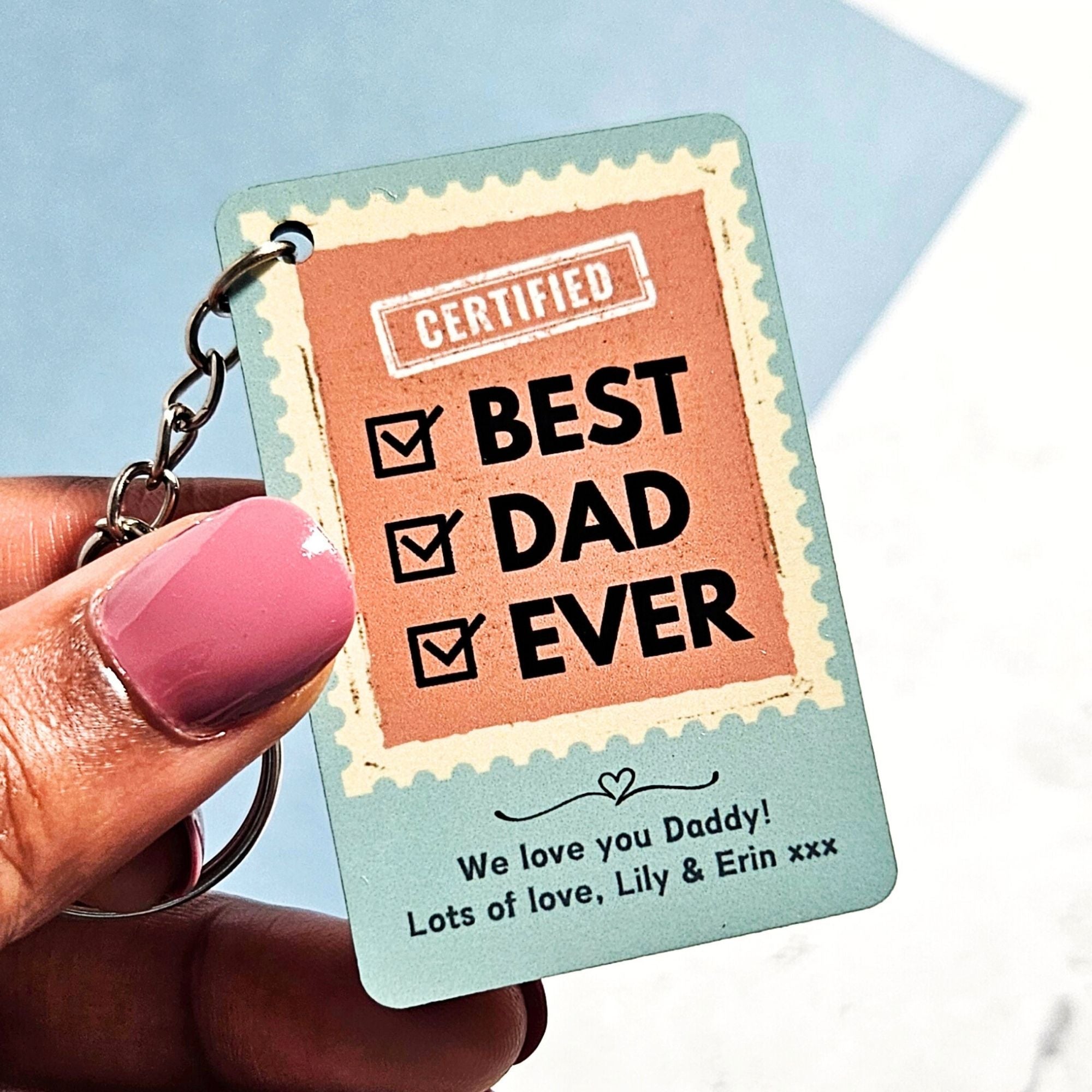 Personalised "Best Dad Ever" Keyring