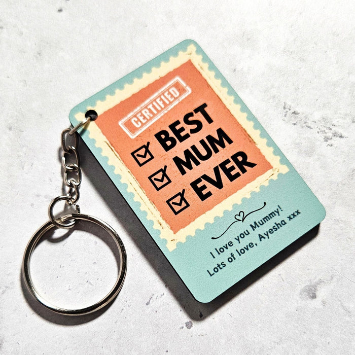 Personalised "Best Mum Ever" Keyring