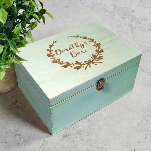 Personalised Birthday Gift for Sister I Custom Floral Keepsake Box I Engraved Wood Gift - 6 Sizes Small to XLarge