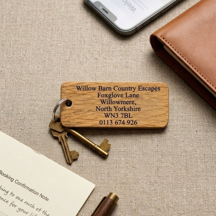 Personalised Business Address Keyring