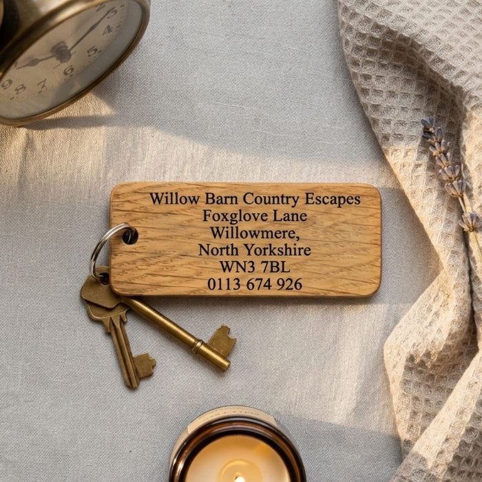 Personalised Business Address Keyring