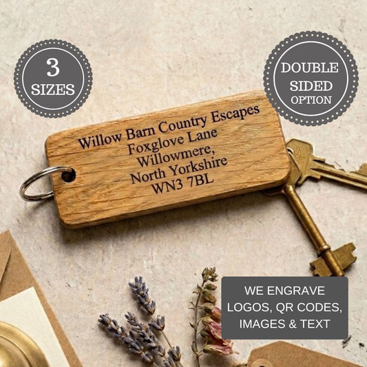 Personalised Business Address Keyring