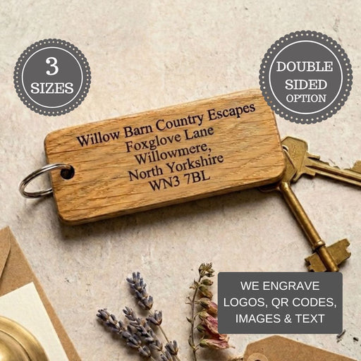 Personalised Business Address Keyring
