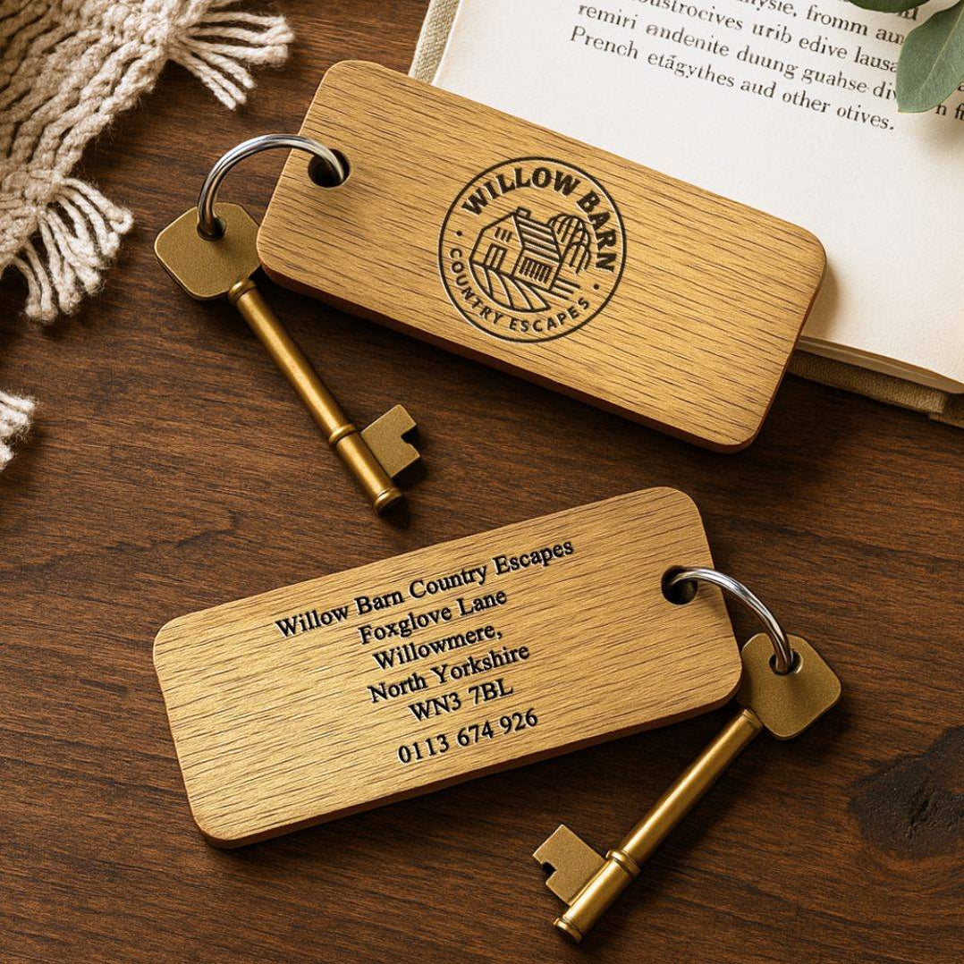 Personalised Business Address Keyring I Make Memento