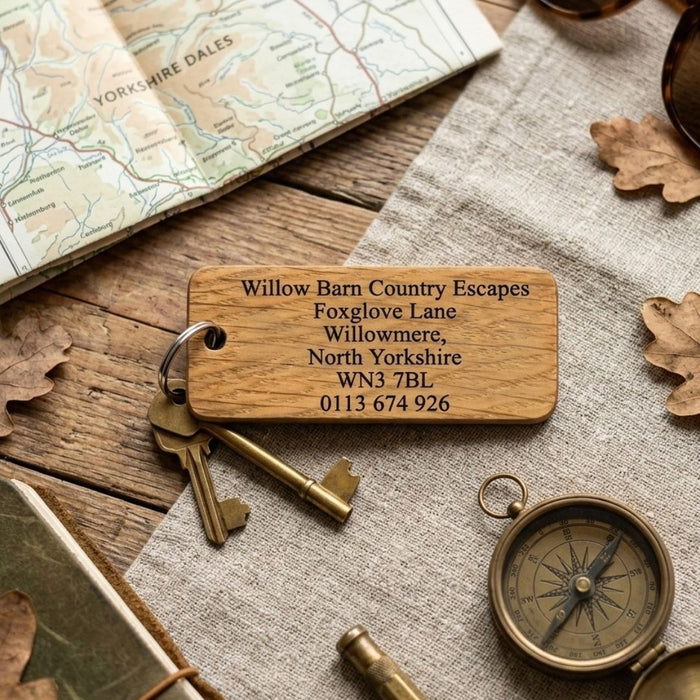 Personalised Business Address Keyring
