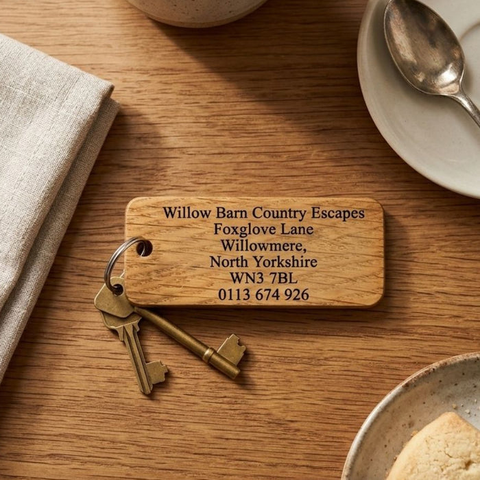 Personalised Business Address Keyring