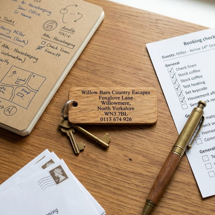 Personalised Business Address Keyring