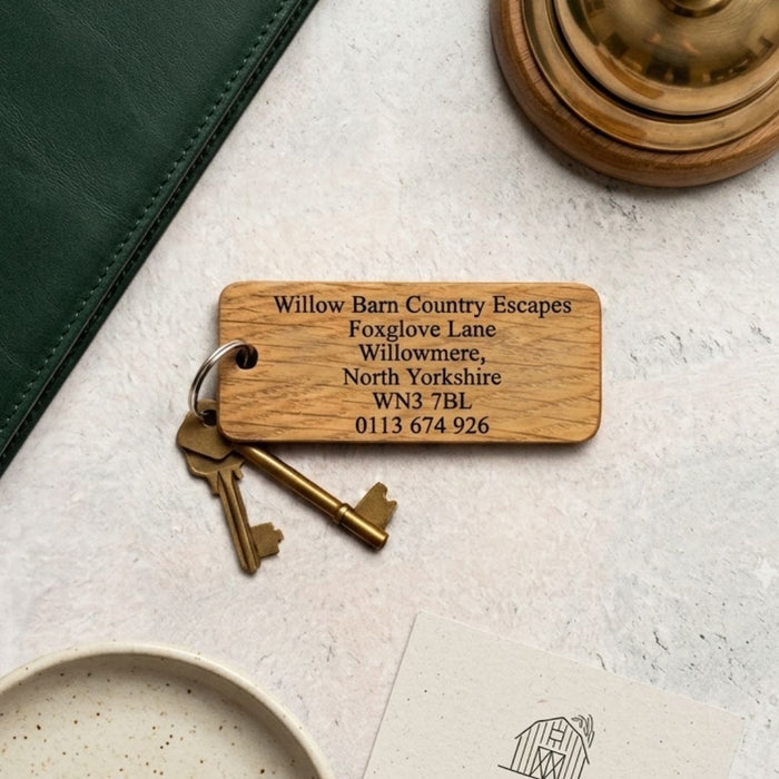 Personalised Business Address Keyring