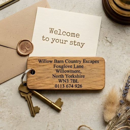 Personalised Business Address Keyring