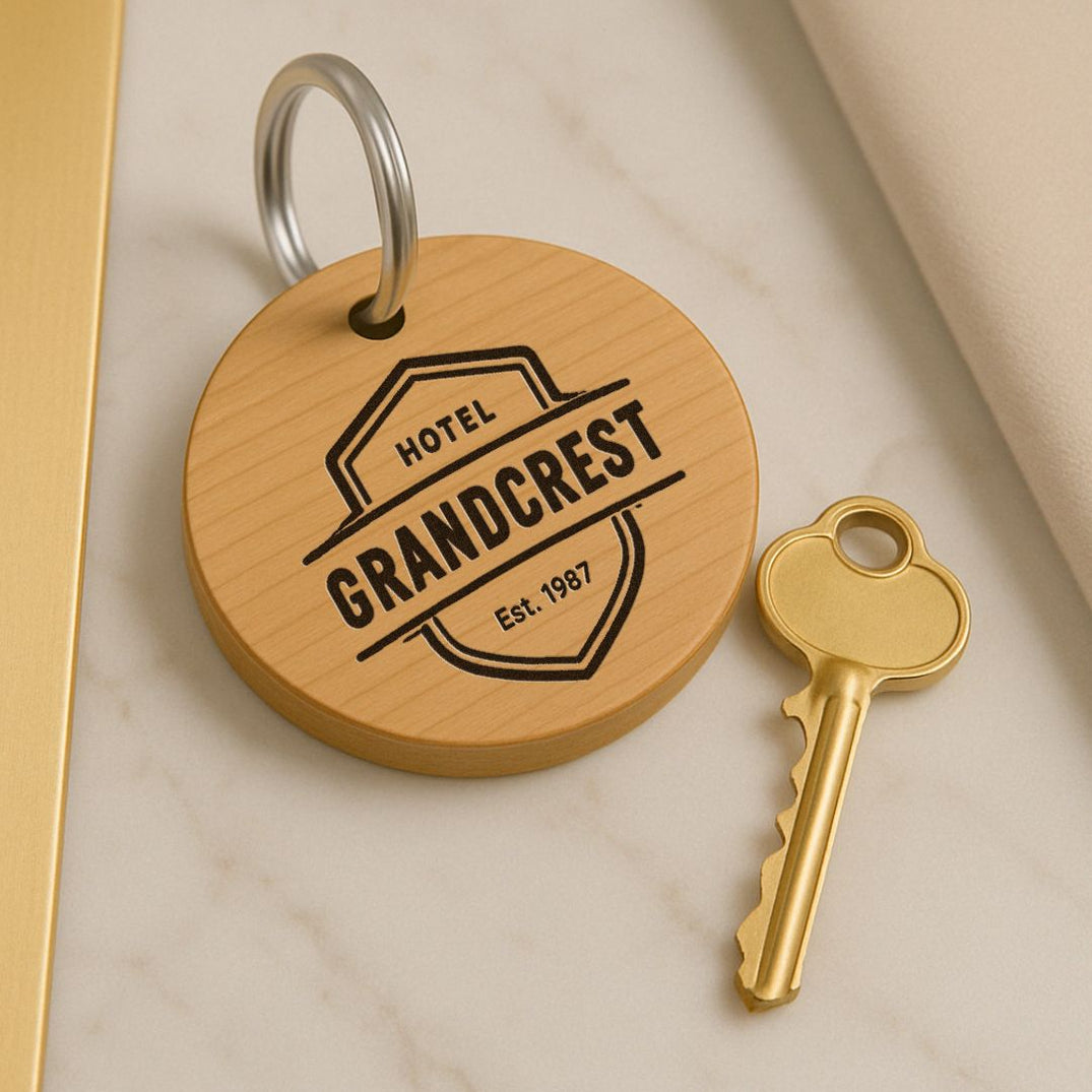 Oak wood keyrings I Personalised Keyring I Make Memento